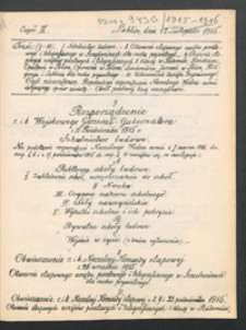 Dziennik Rozporządzeń c. i k. Jeneralnego Gubernatorstwa Wojskowego dla austryacko-węgierskiego obszaru okupowanego w Polsce 1915, Cz. 2 (12 list.)