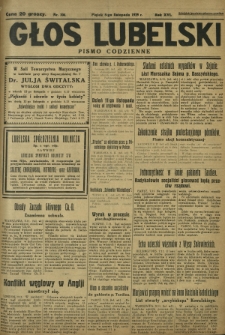 Głos Lubelski : pismo codzienne. R. 16, nr 306 (8 listopada 1929)