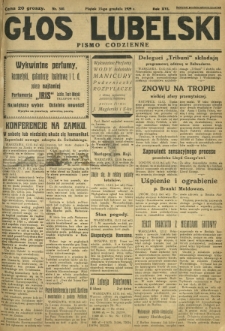 Głos Lubelski : pismo codzienne. R. 16, nr 340 (13 grudnia 1929)