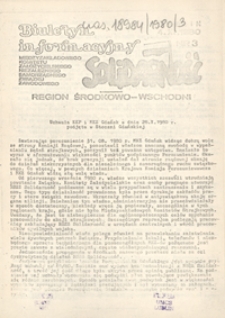 Biuletyn Informacyjny Międzyzakładowego Komitetu Założycielskiego Niezależnego Samorządnego Zwiazku Zawodowego "Solidarność" Region Środkowo-Wschodni Nr 3 (4 list. 1980)