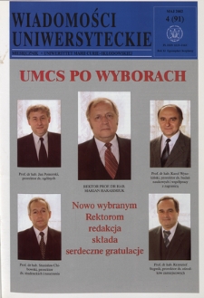 Wiadomości Uniwersyteckie R. 12, nr 4=91 (maj 2002)