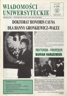 Wiadomości Uniwersyteckie R. 9, nr 5=59 (maj 1999)