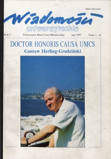Wiadomości Uniwersyteckie / Uniwersytet Marii Curie-Skłodowskiej R. 7 (maj 1997), wydanie specjalne