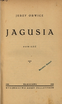 Jagusia : powieść