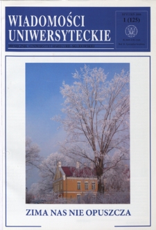 Wiadomości Uniwersyteckie : miesięcznik / Uniwersytet Marii Curie-Skłodowskiej R. 16, nr 1=125 (styczeń 2006)