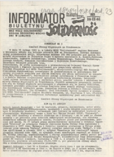 Informator Biuletynu "Solidarność" Nr 23 (18 list. 1981)
