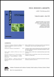 Folia Biologica : international quarterly journal of biological research / ISEA PAS. - Vol.66, no 1 (June 2018)