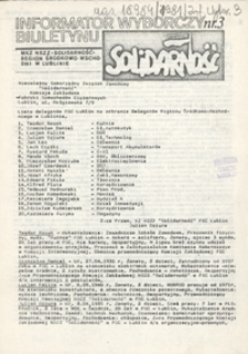 Informator Wyborczy Biuletynu "Solidarność" Nr 3 (1981)