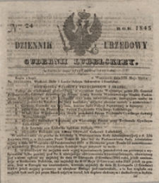 Dziennik Urzędowy Guberni Lubelskiey 1845, Nr 24 + dodatek