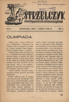 Strzelczyk : dwutygodnik dla Strzelczyków R. 1, nr 3 (1 marca 1936)