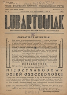 Lubartowiak : dwutygodnik poświęcony sprawom powiatu lubartowskiego R. 5, nr 21 (31 paźdz. 1936)