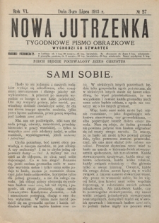 Nowa Jutrzenka : tygodniowe pismo obrazkowe R. 6, Nr 27 (3 lipca 1913)