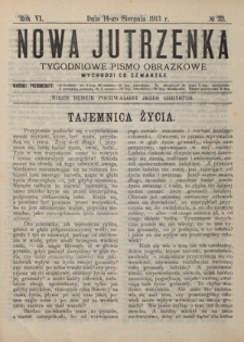 Nowa Jutrzenka : tygodniowe pismo obrazkowe R. 6, Nr 33 (14 sierpnia 1913)