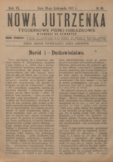 Nowa Jutrzenka : tygodniowe pismo obrazkowe R. 6, Nr 46 (13 listopada 1913)