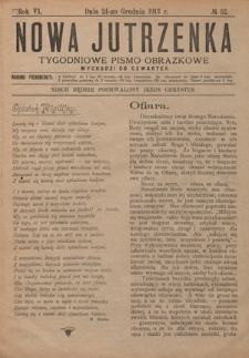 Nowa Jutrzenka : tygodniowe pismo obrazkowe R. 6, Nr 52 (24 grudnia 1913)