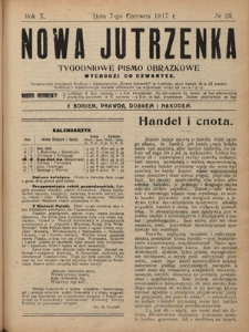 Nowa Jutrzenka : tygodniowe pismo obrazkowe R. 10, Nr 23 (7 czerwca 1917)