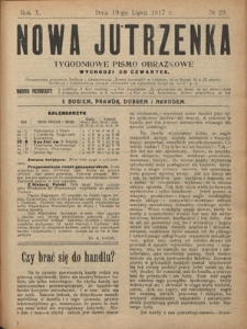 Nowa Jutrzenka : tygodniowe pismo obrazkowe R. 10, Nr 29 (19 lipca 1917)