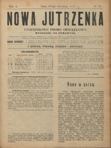 Nowa Jutrzenka : tygodniowe pismo obrazkowe R. 10, Nr 35 (30 sierpnia 1917)
