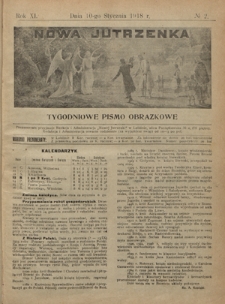 Nowa Jutrzenka : tygodniowe pismo obrazkowe R. 11, Nr 2 (10 stycznia 1918)
