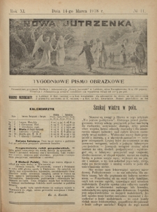 Nowa Jutrzenka : tygodniowe pismo obrazkowe R. 11, Nr 11 (14 marca 1918)