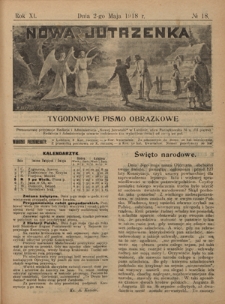 Nowa Jutrzenka : tygodniowe pismo obrazkowe R. 11, Nr 18 (2 maja 1918)