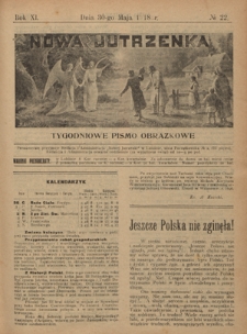 Nowa Jutrzenka : tygodniowe pismo obrazkowe R. 11, Nr 22 (30 maja 1918)