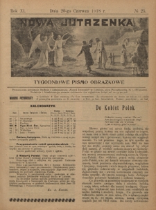 Nowa Jutrzenka : tygodniowe pismo obrazkowe R. 11, Nr 25 (20 czerwca 1918)