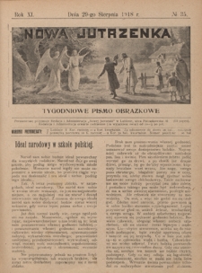 Nowa Jutrzenka : tygodniowe pismo obrazkowe R. 11, Nr 35 (29 sierpnia 1918)