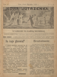 Nowa Jutrzenka : wychodzi na każdą niedzielę R. 12, Nr 3-4 (19 stycznia 1919)