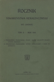Rocznik Towarzystwa Heraldycznego we Lwowie T. 2 (Rok 1910)