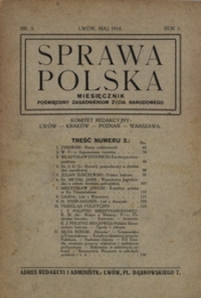 Sprawa Polska : miesięcznik poświęcony zagadnieniom życia narodowego