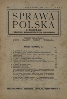 Sprawa Polska : miesięcznik poświęcony zagadnieniom życia narodowego