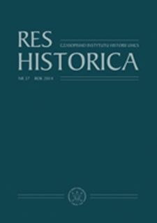 Res Historica: czasopismo Instytutu Historii UMCS Nr 45 (2018) - Spis treści
