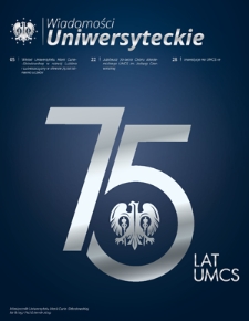 Wiadomości Uniwersyteckie / Uniwersytet Marii Curie-Skłodowskiej. 2019, nr 8=257 (październik) - numer jubileuszowy