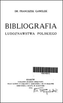 Bibliografia ludoznawstwa polskiego