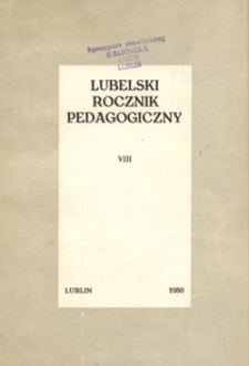 Lubelski Rocznik Pedagogiczny T. 8 (1980)