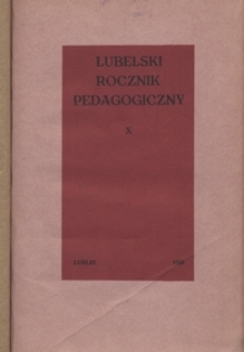 Lubelski Rocznik Pedagogiczny T. 10 (1982)