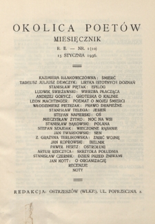 Okolica Poetów : miesięcznik R. 2, Nr 1=10 (15 stycznia 1936)
