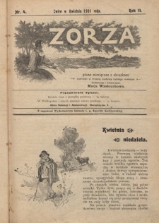Zorza : pismo miesięczne z obrazkami R. 2, Nr 4 (kwiecień 1901)