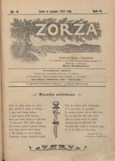 Zorza : pismo miesięczne z obrazkami R. 2, Nr 8 (sierpień 1901)