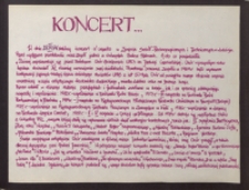 Koncert... [w Zespole Szkół Pedagogicznych i Technicznych w Lublinie, 28.11.1984 r.]