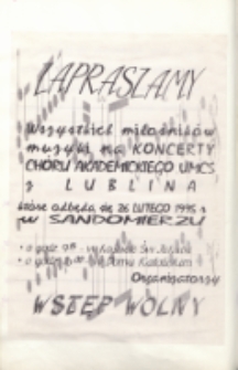 Koncert w Sandomierzu, 26.02.1995 r.