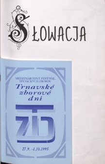 Słowacja : [VII Trnawskie Dni Muzyki Chóralnej, 27.09-1.10.1995 r.]