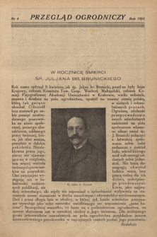 Przegląd Ogrodniczy : organ Małopolskiego Tow. Ogrodniczego we Lwowie R. 8, Nr 4 (1925)