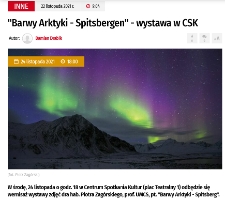 Informacja prasowa nt. wystawy „Barwy Arktyki - Spitsbergen” - Dziennik Wschodni