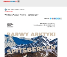 Informacja prasowa nt. wystawy „Barwy Arktyki - Spitsbergen” - studentnews.pl
