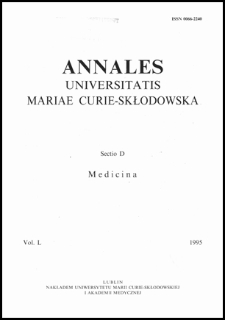 Annales Universitatis Mariae Curie-Skłodowska. Sectio D, Medicina. Vol. 50 (1995) - Spis treści
