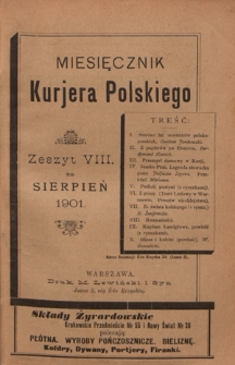 Miesięcznik Kurjera Polskiego. 1901, z. 8 (sierpień)