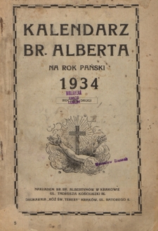 Kalendarz Br. Alberta na Rok Pański 1934