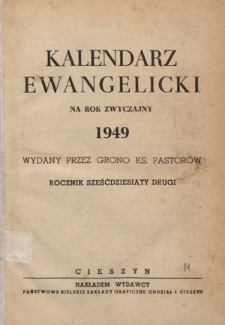 Kalendarz Ewangelicki na Rok... : wydany przez Towarzystwo Ewangelickie Oświaty Ludowej